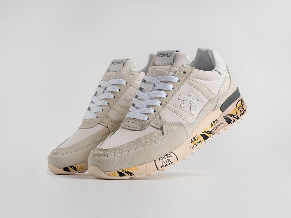 Premiata Lander белые замша мужские (AR34853) - фото 2