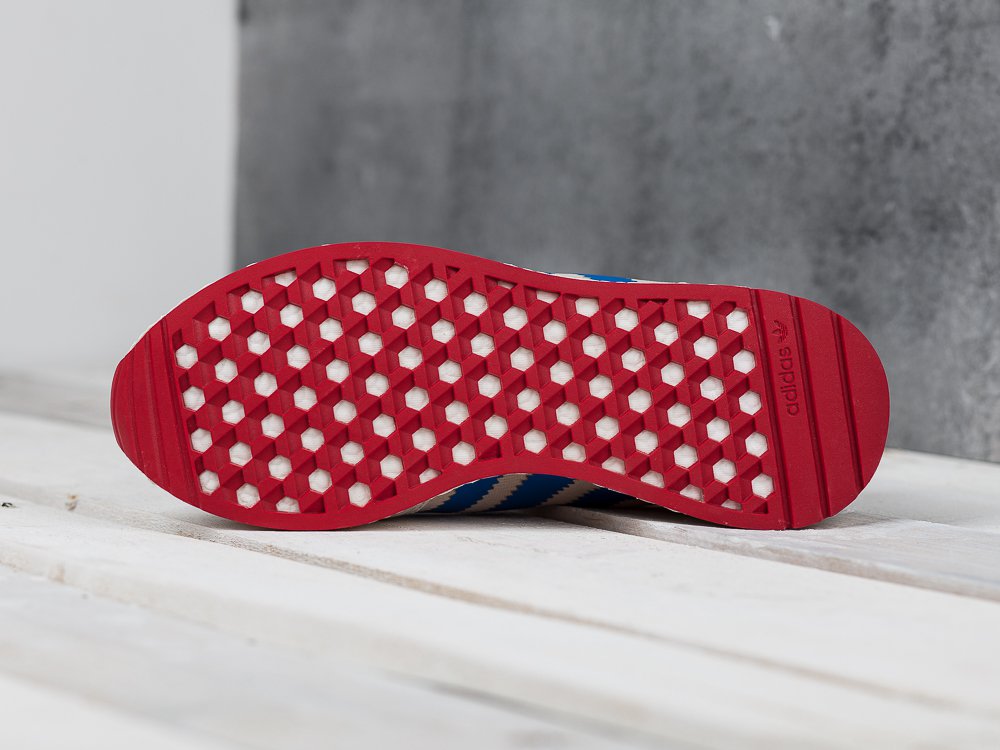Кроссовки мужские Adidas Iniki Runner Boost (Off White / Blue / CoreRed)