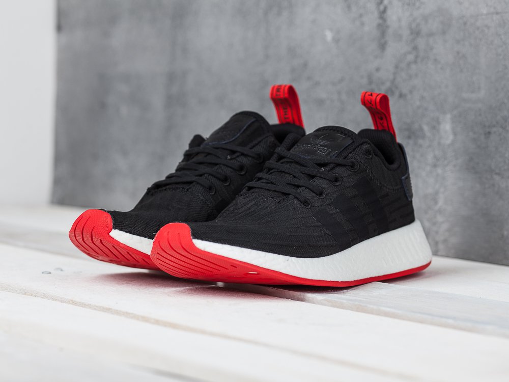 Кроссовки мужские Adidas NMD R2 PK Black / White / Red