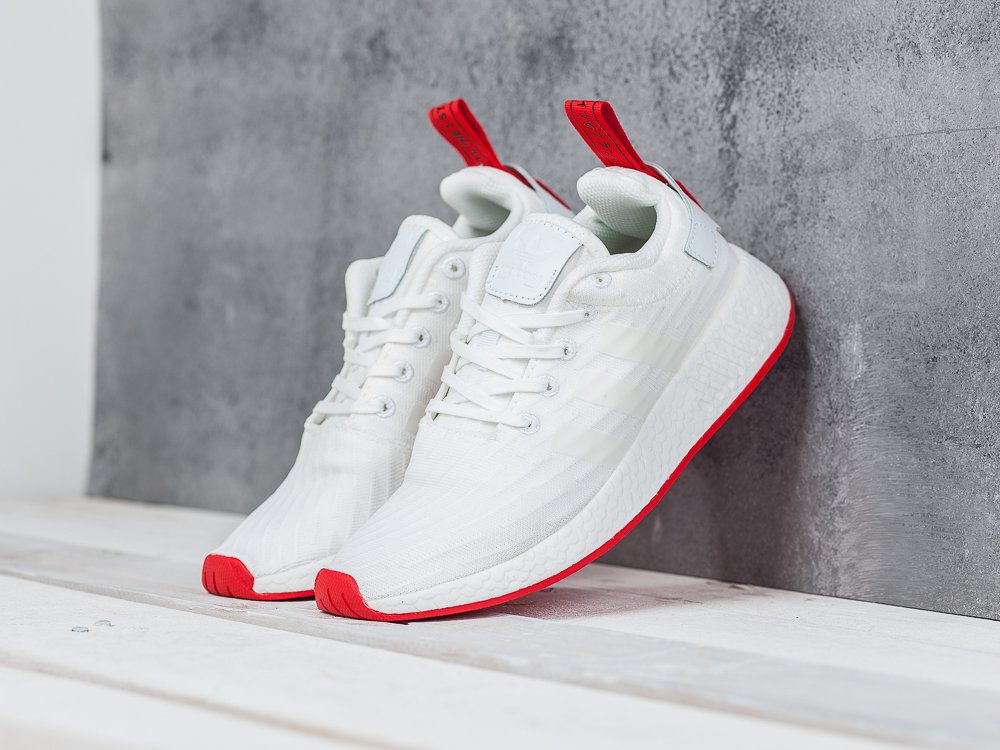 Кроссовки мужские Adidas NMD R2 PK White / Redwhite / Corered