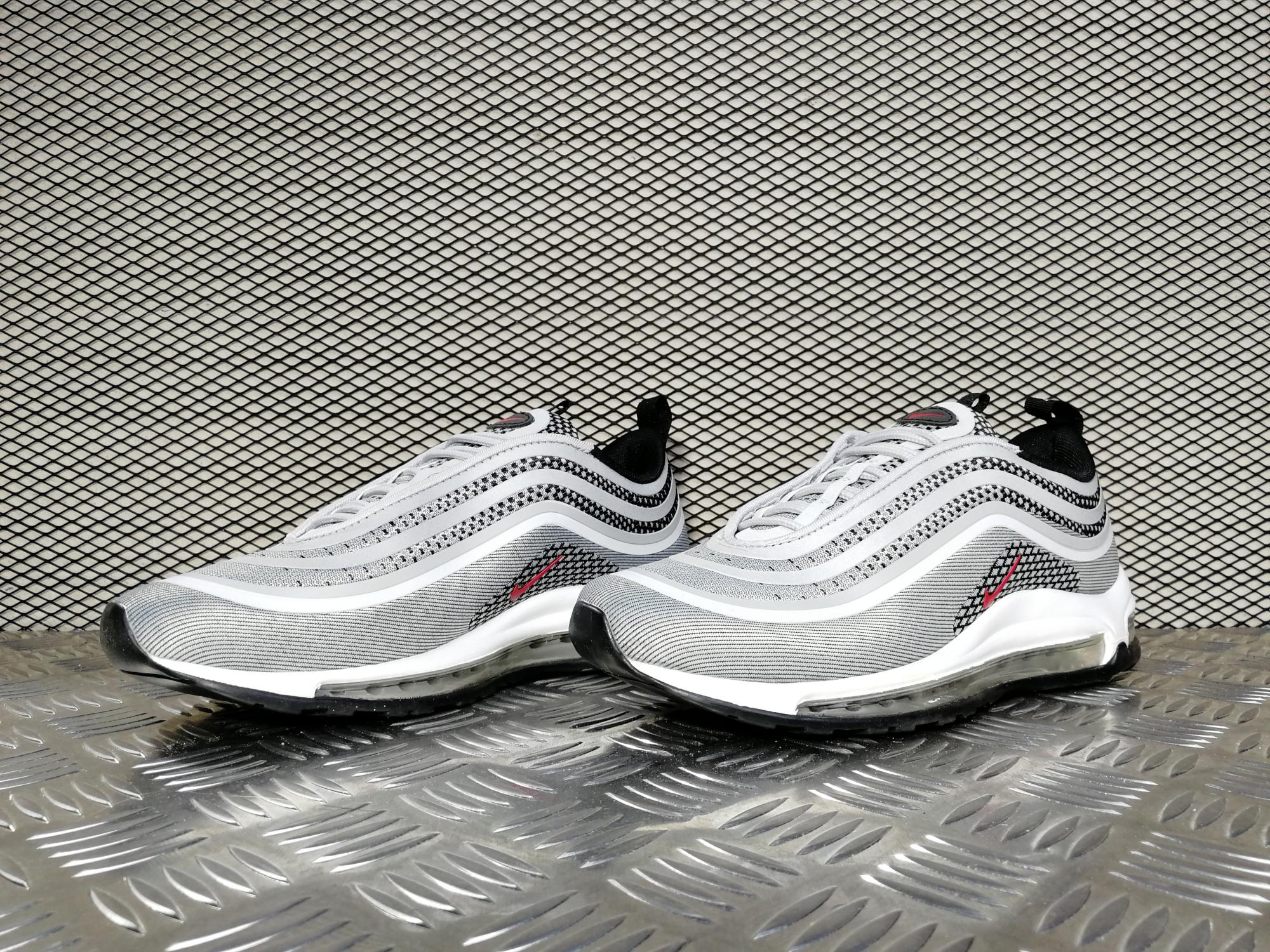 Кроссовки мужские Nike Air Max 97 Ultra 17 Metallic Silver / Varsity Red - Black - White