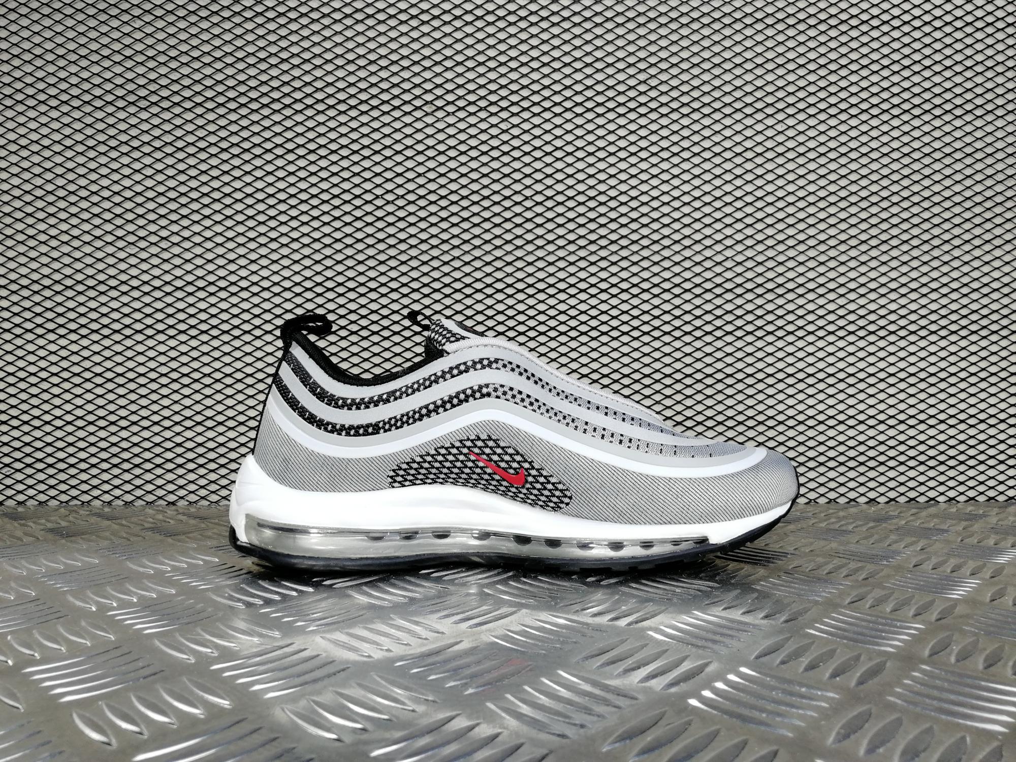 Кроссовки мужские Nike Air Max 97 Ultra 17 Metallic Silver / Varsity Red - Black - White