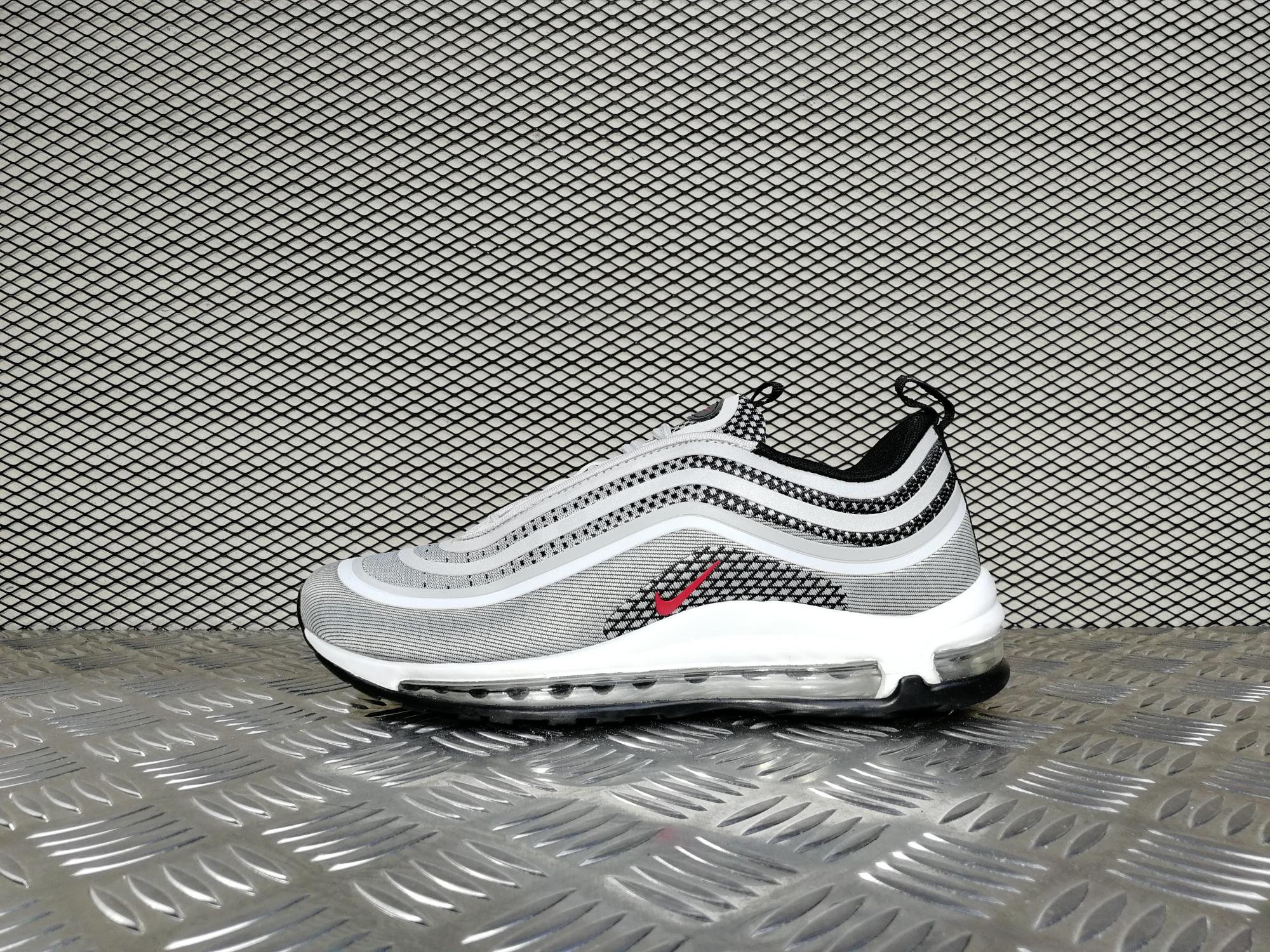 Кроссовки мужские Nike Air Max 97 Ultra 17 Metallic Silver / Varsity Red - Black - White