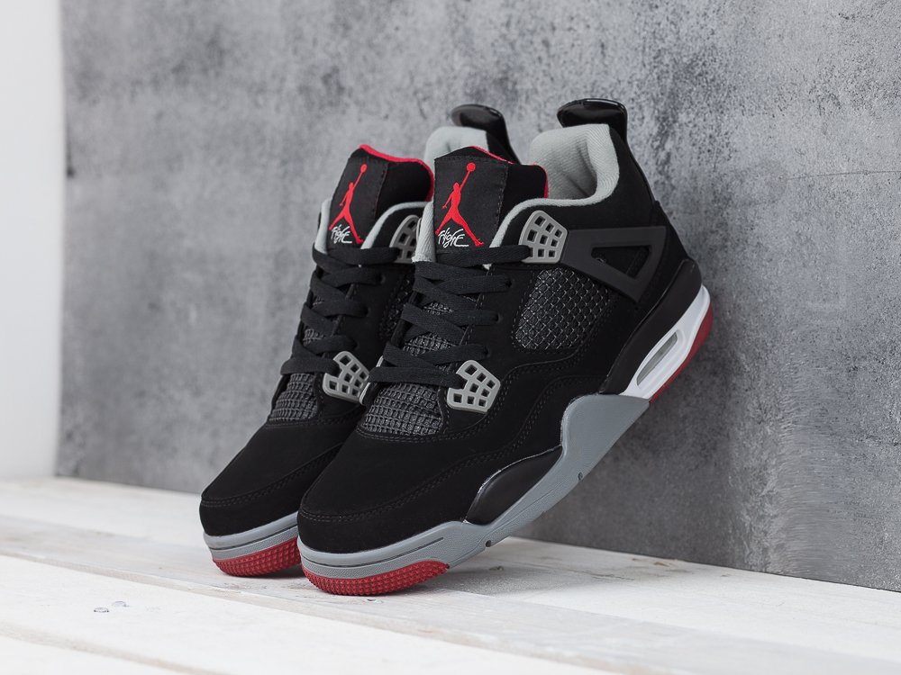 Nike Air Jordan 4 Retro черные мужские (AR9423) - фото 2