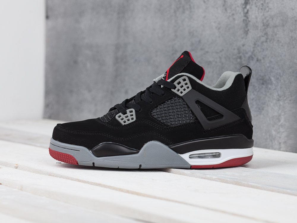 Nike Air Jordan 4 Retro черные мужские (AR9423) - фото 1