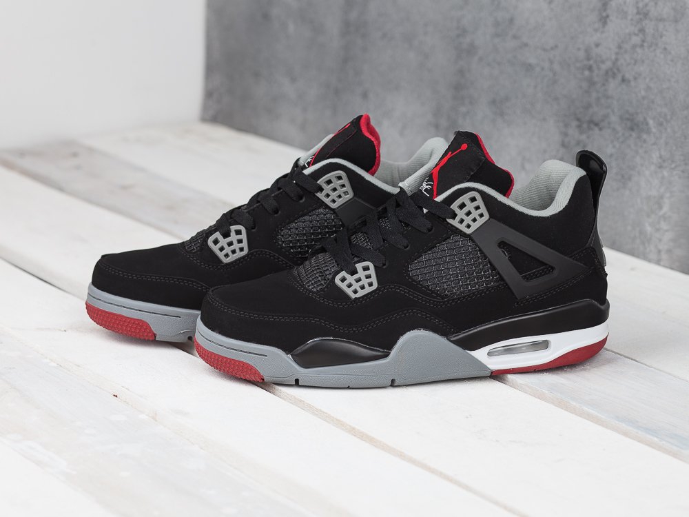 Nike Air Jordan 4 Retro черные мужские (AR9423) - фото 4