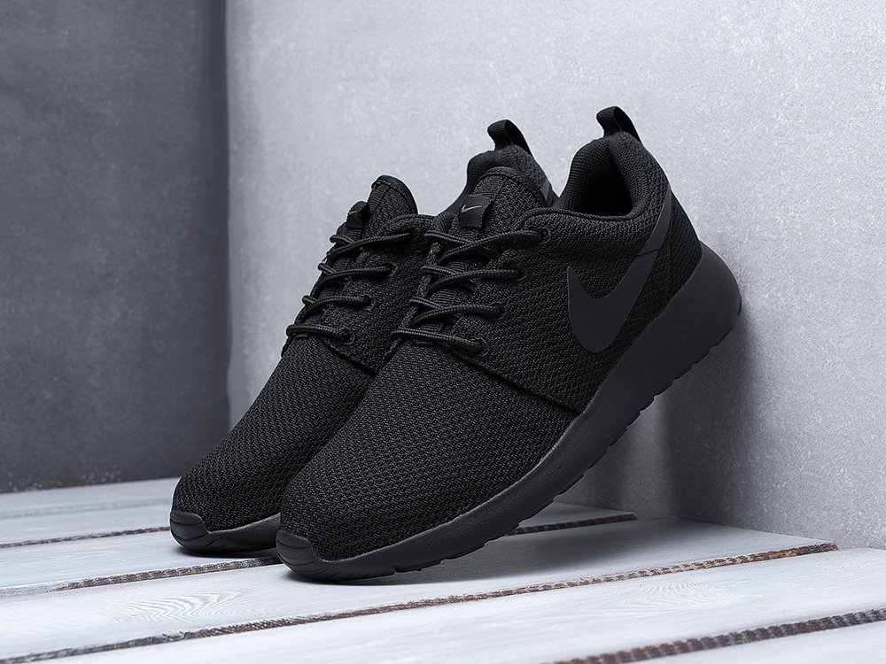 Nike Roshe Run черные мужские (AR9445) - фото 2 Nike Roshe Run черные мужские (AR9445) - фото 2