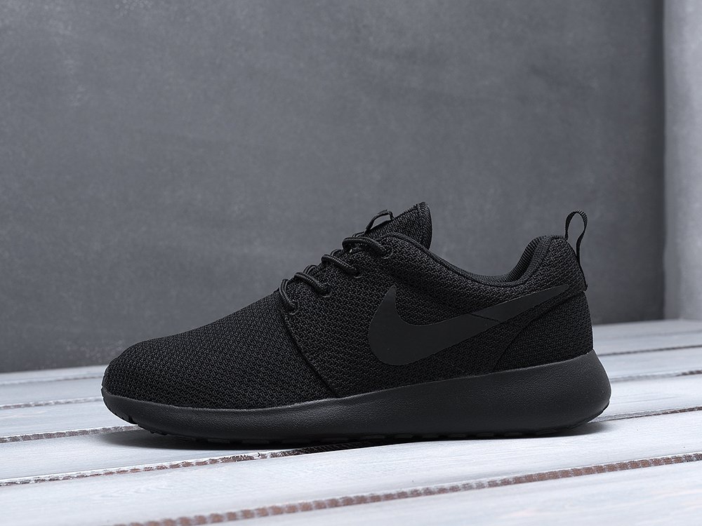 Nike Roshe Run черные мужские (AR9445) - фото 1 Nike Roshe Run черные мужские (AR9445) - фото 1