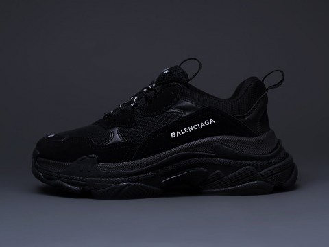 Мужские кроссовки Balenciaga Triple S черные