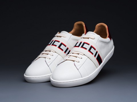 мужские кроссовки Gucci Stripe Leather