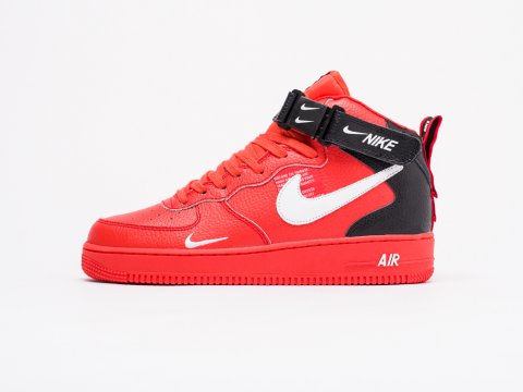 Nike Air Force 1 07 Mid LV8 Red / Black / White артикул 11460