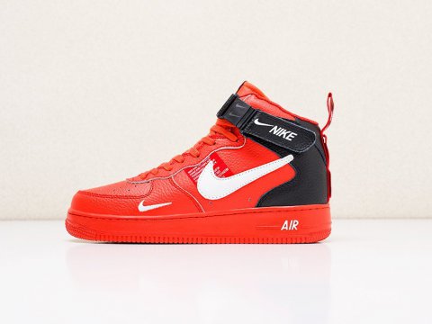 Nike Air Force 1 07 Mid LV8 WMNS Red / Black / White артикул 11462 Nike Air Force 1 07 Mid LV8 WMNS Red / Black / White артикул 11462