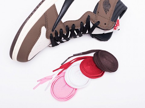 Мужские кроссовки Nike x Travis Scott Air Jordan 1 коричневые Мужские кроссовки Nike x Travis Scott Air Jordan 1 коричневые