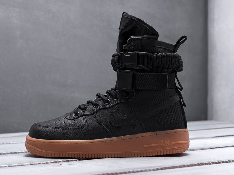 Мужские кроссовки Nike SF Air Force 1 Black / Black/ Gum (40-45 размер)