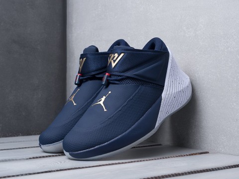 мужские кроссовки Nike Jordan Why Not Zer0.1 Navy Blue / White / Gold