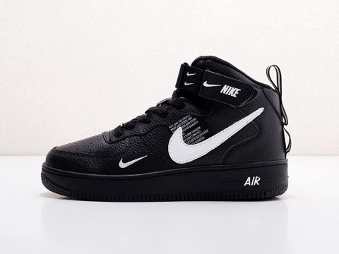 Nike Air Force 1 07 Mid LV8 Black / Black / White артикул 14102