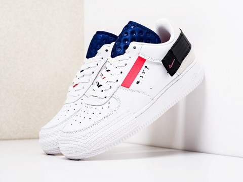 мужские кроссовки Nike Air Force 1 Type N 354 SUMMIT WHITE / RED / BLACK / ROYAL BLUE