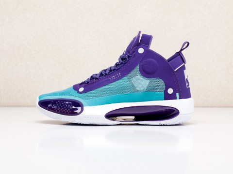 Nike Air Jordan XXXIV Hornets PE Blue Lagoon/Grand Purple-White
