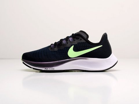 Мужские кроссовки Nike Zoom Pegasus 37 Black / Valerian Blue / White / Lime Blast - фото