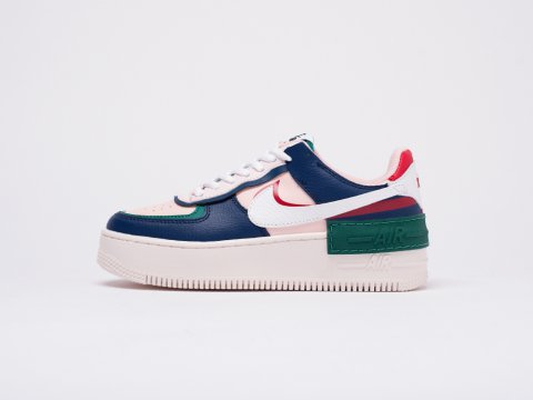 Женские кроссовки Nike Air Force 1 Shadow WMNS Mystic Navy Pink White Green (36-40 размер)