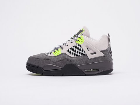 Женские кроссовки Nike Air Jordan 4 Retro Cool Grey / Volt / Wolf-Grey / Anthracite (36-40 размер)