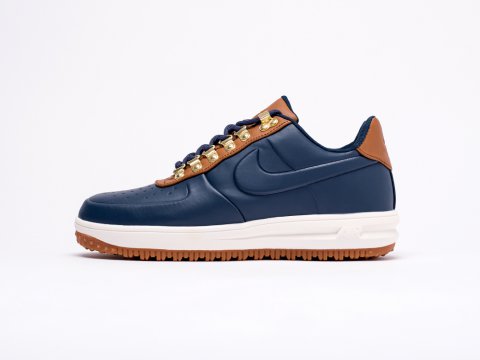 Nike Lunar Force 1 Duckboot Low 18 Dark Blue / White / Brown артикул 15818 Nike Lunar Force 1 Duckboot Low 18 Dark Blue / White / Brown артикул 15818