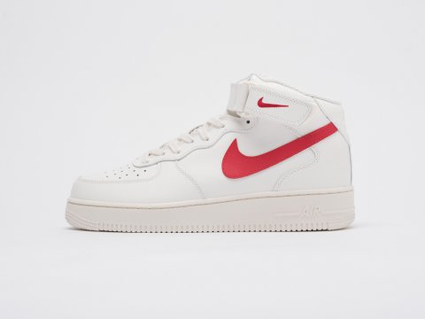 Мужские кроссовки Nike Air Force 1 White / Red / White (40-45 размер)