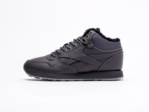 Мужские кроссовки Reebok Classic Leather Mid Ripple Winter All Black (40-45 размер)
