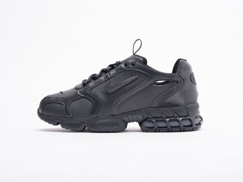 Мужские кроссовки Nike Air Zoom Spiridon Cage 2 All Black Leather (40-45 размер)