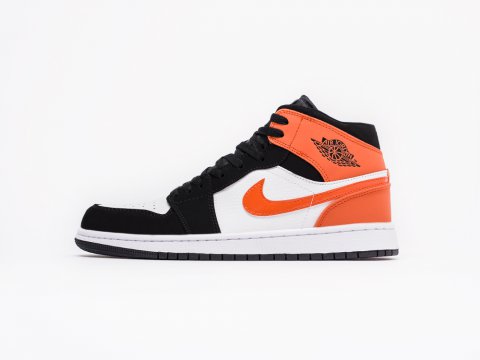Nike Air Jordan 1 White / Orange / Black Suede