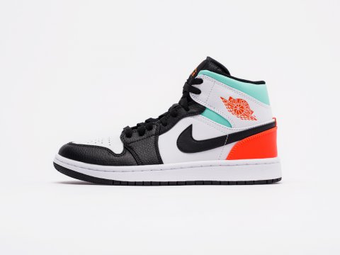 Мужские кроссовки Nike Air Jordan 1 White / Black / Orange / Mint AR17235
