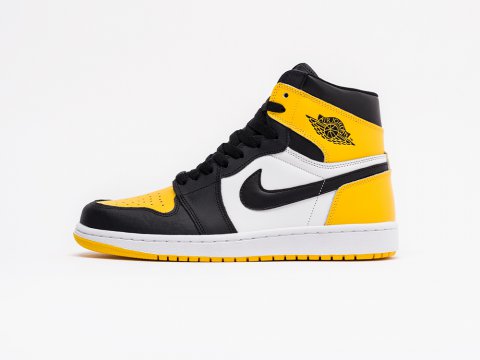 Nike Air Jordan 1 Yellow Toe Black / White артикул 17783