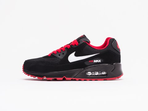 Nike Air Max 90 Black Suede / White / Red