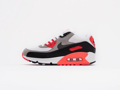 Nike Air Max 90 WMNS White / Grey / Black / Red артикул 17906