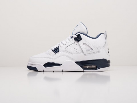 Мужские кроссовки Nike Air Jordan 4 Retro White / Blue / White (40-45 размер)