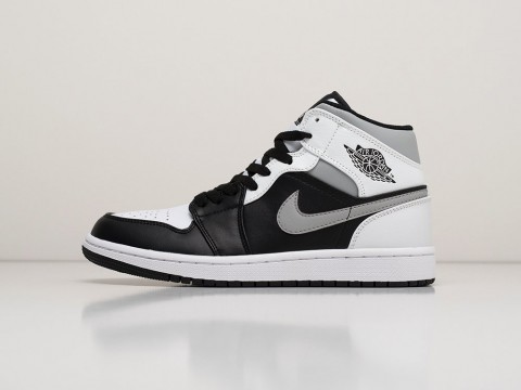 Мужские кроссовки Nike Air Jordan 1 Mid White Shadow белые