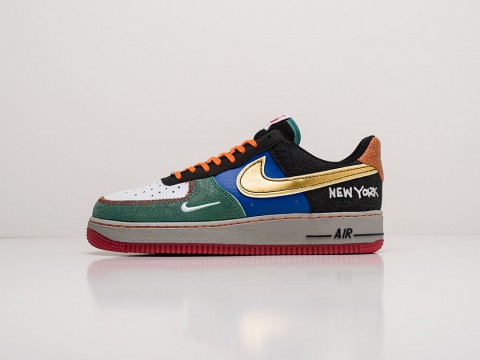 Nike Air Force 1 Low New York WMNS Black / Blue / Green / Gold / Grey / Red артикул 18637