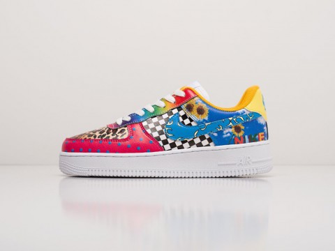Nike Air Force 1 Low WMNS Custom White / Blue / Red / Yellow