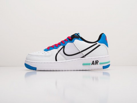 Nike Air Force 1 Low React WMNS Astronomy Blue белые артикул 18712