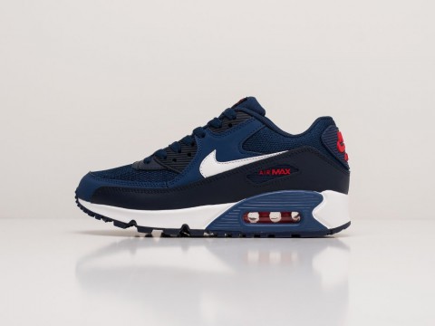 Nike Air Max 90 WMNS Deep Blue / White / Black / Red артикул 18917