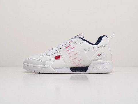 Reebok Workout Plus Altered Pure White / Red / Deep Blue