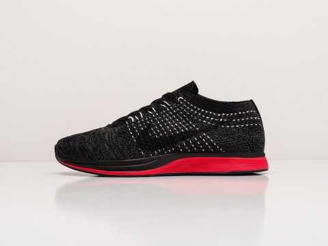 Мужские кроссовки Nike Flyknit Racer Black / Black / Red (40-45 размер)