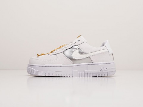 Женские кроссовки Nike Air Force 1 Pixel Low WMNS Gold Chain White / Metallic Silver (36-40 размер)