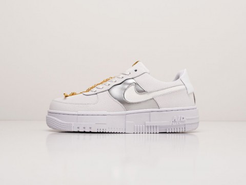 Nike Air Force 1 Pixel Low WMNS Gold Chain White / Metallic Silver артикул 19200