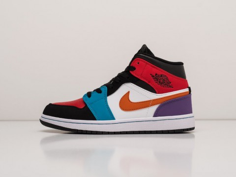 Женские кроссовки Nike Air Jordan 1 WMNS Mid Bred Multi-Color разноцветные