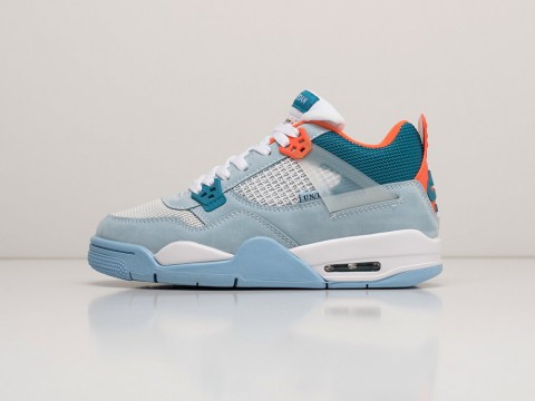 Nike Air Jordan 4 Retro WMNS голубые кожа женские (36-40)