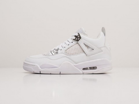 Nike Air Jordan 4 Retro WMNS белые кожа женские (36-40)