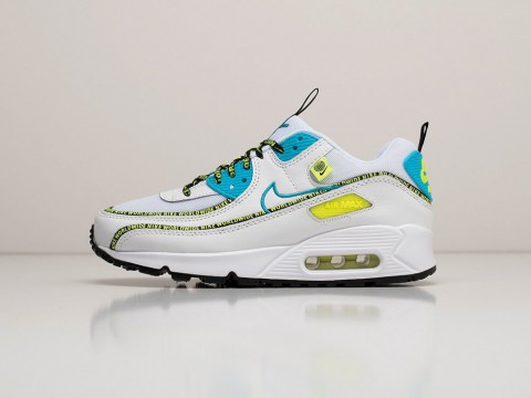 Nike Air Max 90 WW WMNS White / Blue / Neon Green артикул 19943