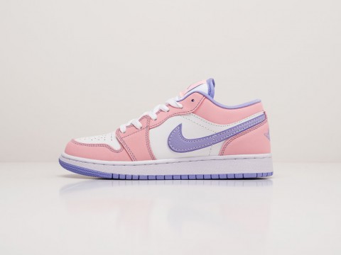 Женские кроссовки Nike Air Jordan 1 Low WMNS White / Pink / Purple (36-40 размер)