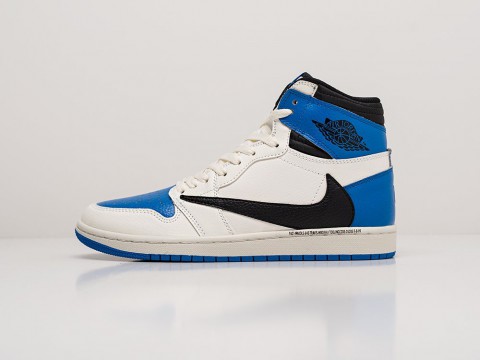 Nike x Travis Scott x Fragment x Air Jordan 1 White / Blue / Black